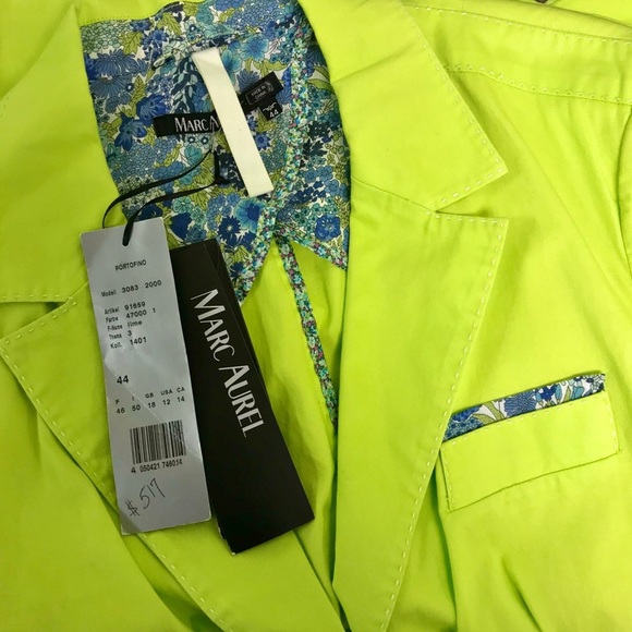 {Marc Aurel} Green Unique Nautical & Floral Jacket - Picture 8 of 8